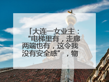 大连一女业主：“电梯里有，走廊两端也有，这令我没有安全感”，物业最新回应……