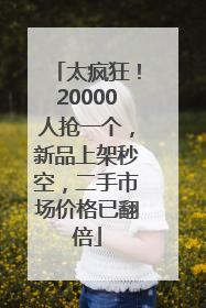 太疯狂！20000人抢一个，新品上架秒空，二手市场价格已翻倍