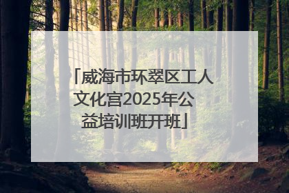 威海市环翠区工人文化宫2025年公益培训班开班