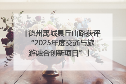 德州禹城具丘山路获评“2025年度交通与旅游融合创新项目”