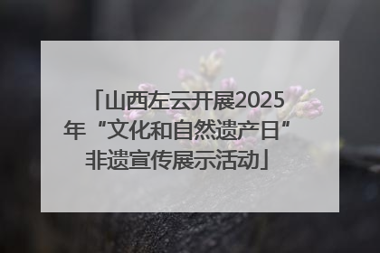 山西左云开展2025年“文化和自然遗产日”非遗宣传展示活动