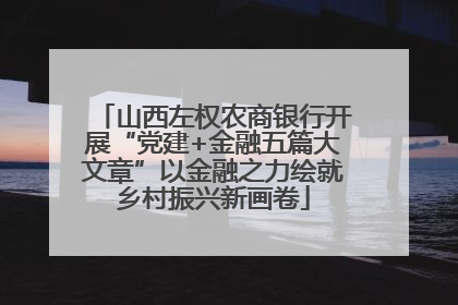 山西左权农商银行开展“党建+金融五篇大文章”以金融之力绘就乡村振兴新画卷