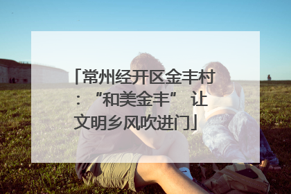 常州经开区金丰村：“和美金丰” 让文明乡风吹进门