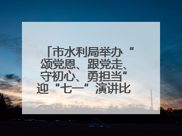 市水利局举办“颂党恩、跟党走、守初心、勇担当”迎“七一”演讲比赛暨“两优一先”表彰活动