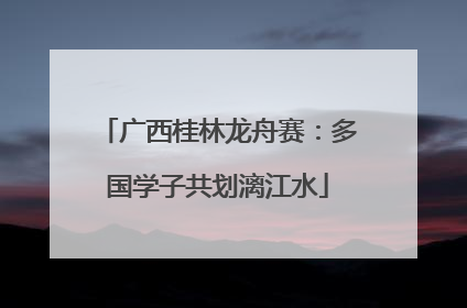 广西桂林龙舟赛：多国学子共划漓江水