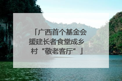 广西首个基金会援建长者食堂成乡村“敬老客厅”