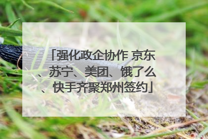 强化政企协作 京东、苏宁、美团、饿了么、快手齐聚郑州签约