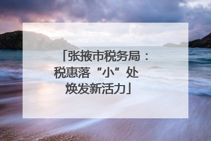 张掖市税务局：税惠落“小”处 焕发新活力