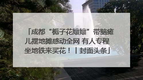 成都“栀子花孃孃”带脑瘫儿摆地摊感动全网 有人专程坐地铁来买花！丨封面头条
