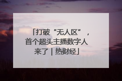 打破“无人区”，首个超头主播数字人来了｜热财经