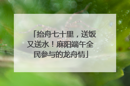 抬舟七十里，送饭又送水！麻阳端午全民参与的龙舟情