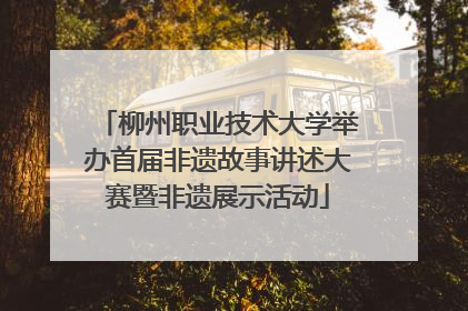 柳州职业技术大学举办首届非遗故事讲述大赛暨非遗展示活动