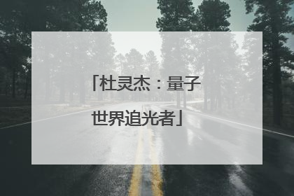 杜灵杰：量子世界追光者