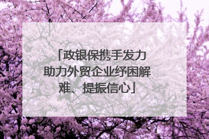 政银保携手发力 助力外贸企业纾困解难、提振信心