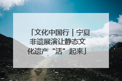 文化中国行｜宁夏 非遗展演让静态文化遗产“活”起来