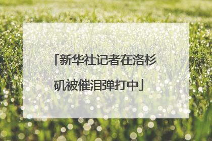 新华社记者在洛杉矶被催泪弹打中