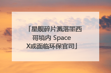 星舰碎片溅落墨西哥境内 SpaceX或面临环保官司