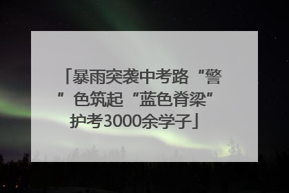 暴雨突袭中考路“警”色筑起“蓝色脊梁”护考3000余学子
