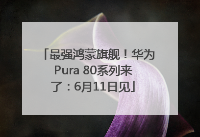 最强鸿蒙旗舰！华为Pura 80系列来了：6月11日见