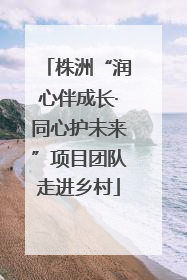 株洲“润心伴成长·同心护未来”项目团队走进乡村