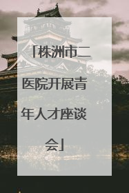 株洲市二医院开展青年人才座谈会