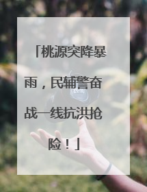 桃源突降暴雨，民辅警奋战一线抗洪抢险！