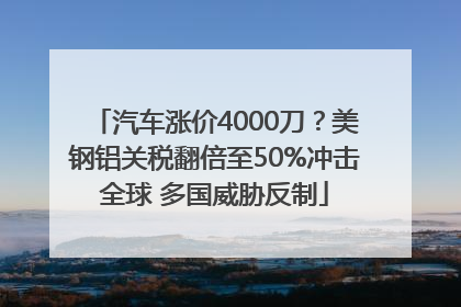 汽车涨价4000刀？美钢铝关税翻倍至50%冲击全球 多国威胁反制