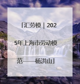 汇劳模｜2025年上海市劳动模范——杨洪山