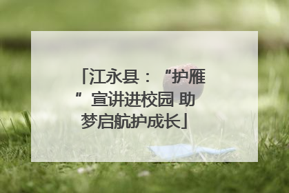 江永县：“护雁”宣讲进校园 助梦启航护成长