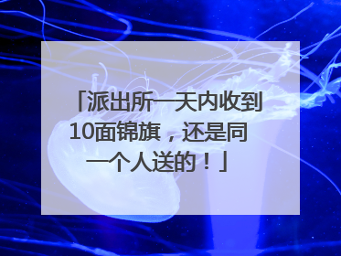派出所一天内收到10面锦旗，还是同一个人送的！