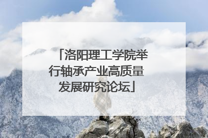 洛阳理工学院举行轴承产业高质量发展研究论坛