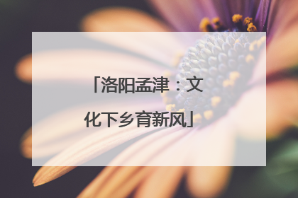 洛阳孟津：文化下乡育新风