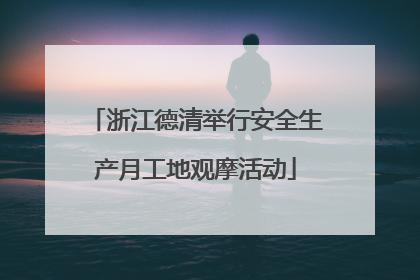 浙江德清举行安全生产月工地观摩活动