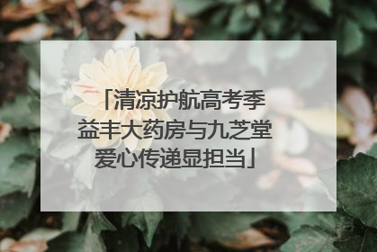 清凉护航高考季 益丰大药房与九芝堂爱心传递显担当