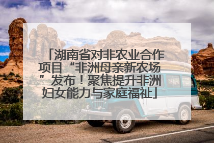 湖南省对非农业合作项目“非洲母亲新农场”发布！聚焦提升非洲妇女能力与家庭福祉