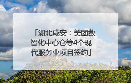 湖北咸安：美团数智化中心仓等4个现代服务业项目签约