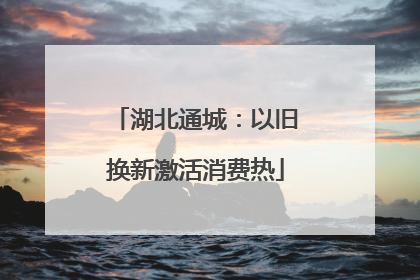 湖北通城：以旧换新激活消费热