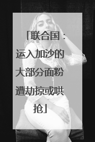 联合国：运入加沙的大部分面粉遭劫掠或哄抢