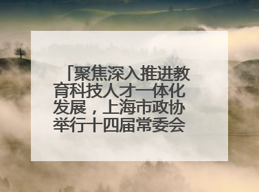 聚焦深入推进教育科技人才一体化发展，上海市政协举行十四届常委会第十八次会议，胡文容出席并讲话