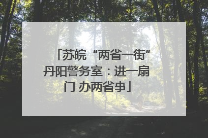 苏皖“两省一街”丹阳警务室：进一扇门 办两省事