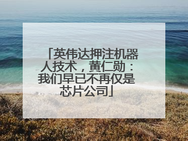 英伟达押注机器人技术，黄仁勋：我们早已不再仅是芯片公司