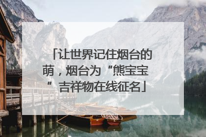 让世界记住烟台的萌，烟台为“熊宝宝”吉祥物在线征名