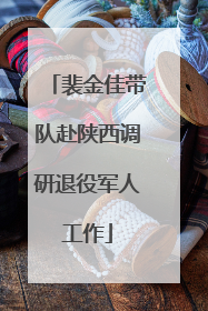 裴金佳带队赴陕西调研退役军人工作