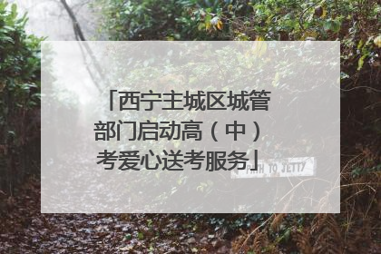西宁主城区城管部门启动高（中）考爱心送考服务