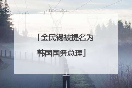 金民锡被提名为韩国国务总理