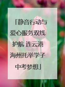 静音行动与爱心服务双线护航 连云港海州托举学子中考梦想