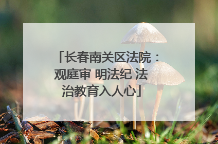 长春南关区法院：观庭审 明法纪 法治教育入人心