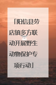 阳信县劳店镇多方联动开展野生动物保护专项行动