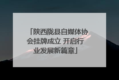 陕西陇县自媒体协会挂牌成立 开启行业发展新篇章