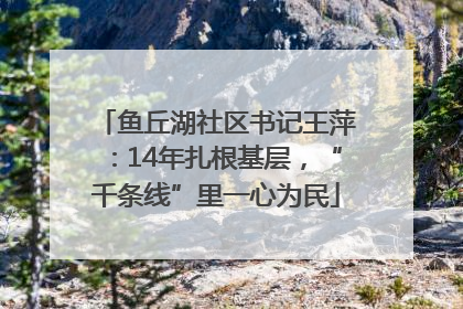 鱼丘湖社区书记王萍：14年扎根基层，“千条线”里一心为民